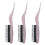 (Glitter Red) 3pcs Rat Tail Brush 3 Rows Nylon Teasing Styling Glitter Red 3