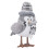 (Grey Hat) LED Light-Up Red Hat Bird Figurine Desktop Statue 2