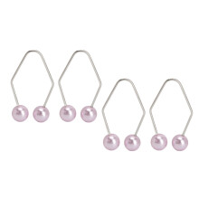 (Purple) 2 Pairs Dimple Makers Face Cheeks Exercise Stainless Steel Purple
