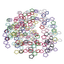 (Colorful) 100 Stk Sterne-Herz-Braids-Ringclips Party Alltags