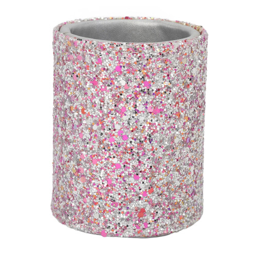 (Silver) Groot plastic make-upborstelhouder zilver