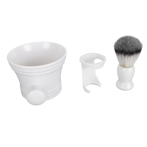 Men's Beard Foam Brush Set with Soap Bowl