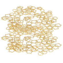 (Golden) 100 Stk Sterne-Herz-Braids-Ringclips Party Alltags