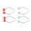 (Red + Blue) 2 Pair Dimple Trainer Smile Balls Piercing Free Red/Blue 4
