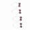 (Dark Red) 2x Dimper Maker Lachspier Oefenaar Donkerrood 5