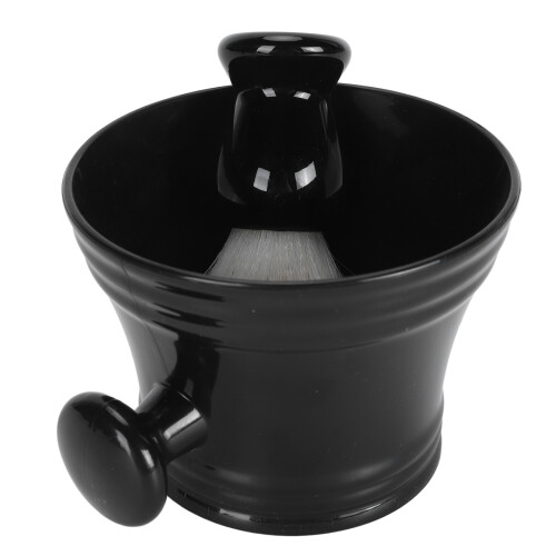 3-in-1 Nylon Beard Brush with Stand & Bowl 1