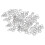(Silver) 100 Stk Sterne-Herz-Braids-Ringclips Party Alltags 3