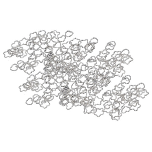(Silver) 100 Stk Sterne-Herz-Braids-Ringclips Party Alltags 2