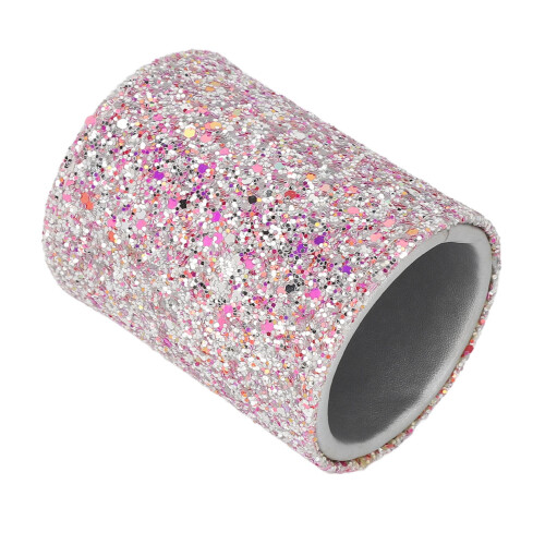(Silver) Groot plastic make-upborstelhouder zilver 2
