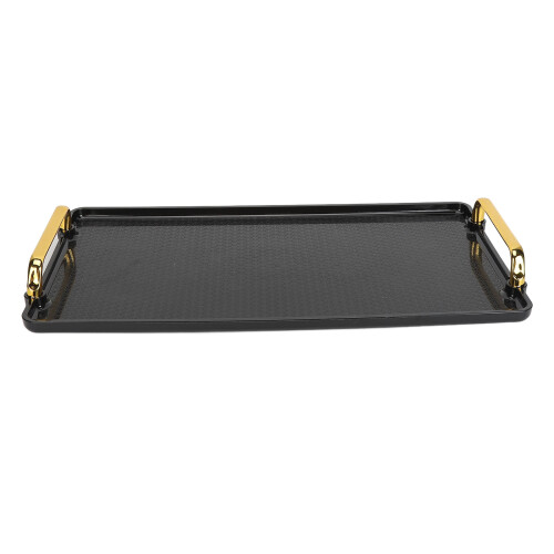(Black) Groot Handvat Plastic Rechthoekig Dienblad