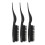 (Black) 3pcs Teasing Brush Ergonomic Handle Rat Tail Comb Pink 5