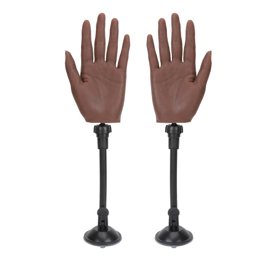 2x Donkere Silicone Vingermannequins Flexibel 2