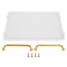(White) Decoratieve Dienblad Elegante Handvatten Beauty Zwart