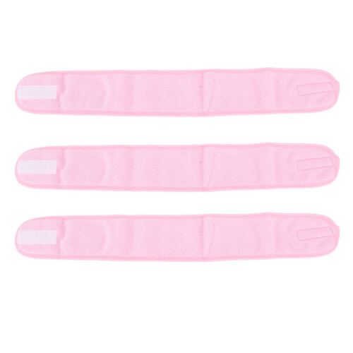 (Pink) 3 Pezzi Fascette Frontali Morbide per Estensioni Ciglia