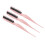 (Pink) 3pcs Teasing Brush Ergonomic Handle Rat Tail Comb Pink 5