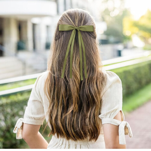 Koreaanse Haarclips met Lint en Strik 2
