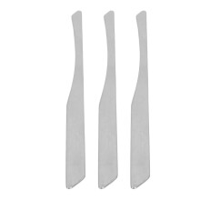 3x Edelstahl-Make-up-Spatel Doppelspitzig zum Mischen