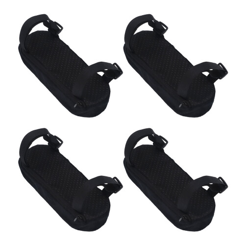 (Black) 4 Pezzi Cuscinetti Bracciolo Sedia Schiuma Morbida Fascetta Blu