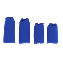 (Blue) 4x Finger-Eisbeutel aus Softgel, Schwarz