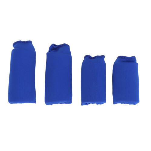 (Blue) 4x Finger-Eisbeutel aus Softgel, Schwarz