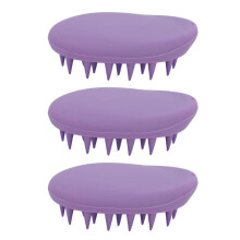 3x Zachte Silicone Hoofdhuidmassage Shampoo Borstel