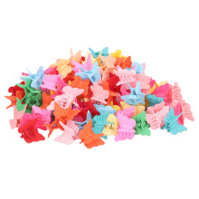100x Mini Schmetterling Haarklemmen bunt für Kleinkinder