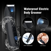 Mannen Elektrische Baardtrimmer IPX7 Waterdicht met Groot Scherm