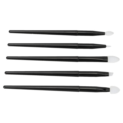 5 Pcs Silicone Eye Makeup Brushes Set Portable 2