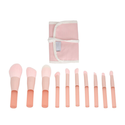 10x Roze Mini Make-upkwastset Waterdicht Synthetisch