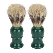 2pz Spazzola Detergente Barba Uomo Manico Resina Morbida