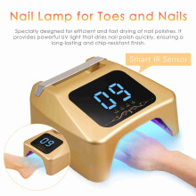 72W UV LED Nail Lamp Quick Dry Gel Curing 4 Timers IR Sensor