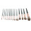 14Pcs Green Makeup Blusher Brush Soft Ergonomic Synthetic 5
