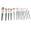 14Pcs Green Makeup Blusher Brush Soft Ergonomic Synthetic 4