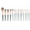 14Pcs Concealer Eyeshadow Foundation Brush Set Green Bag 3