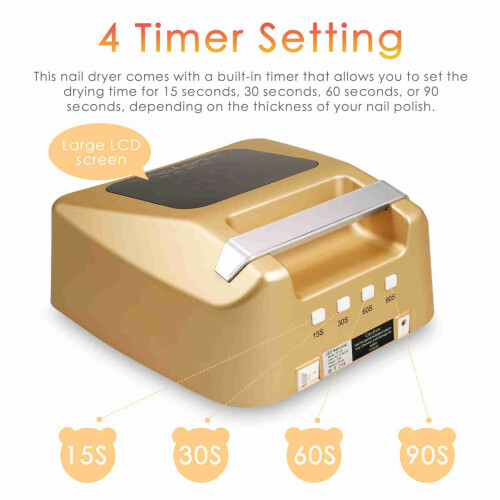 72W UV LED Nail Lamp Quick Dry Gel Curing 4 Timers IR Sensor 1