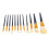 12Pcs Soft Bristle Makeup Brush Set in Orange Bag 4