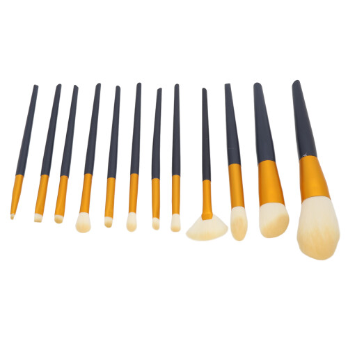 12Pcs Eyeshadow Foundation Blush Concealer Brush Set Orange 1