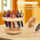 Rubber Wood Rotating Scissors Comb Organizer 2