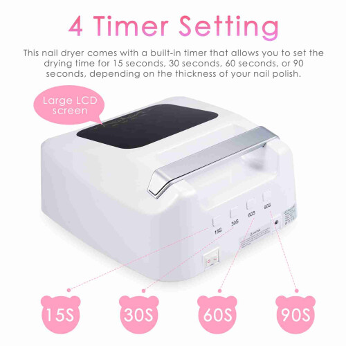 72W UV LED Nail Lamp Quick Dry Gel Curing 4 Timers IR Sensor 1
