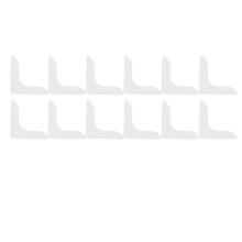 (White) 12pcs Carpet Gripper Pads Double Sided Slip Resistance PU