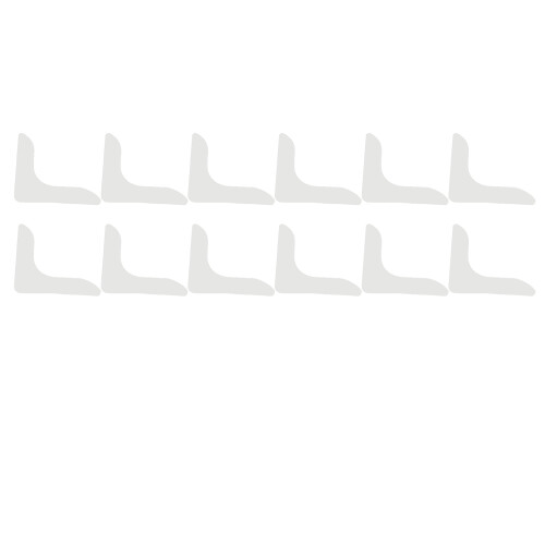 (White) 12x Teppichgriff-Pads, doppelseitig, rutschfest, PU 1