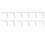 (White) 12x Teppichgriff-Pads, doppelseitig, rutschfest, PU 4