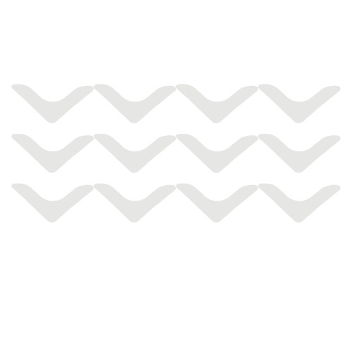 (White) 12x Teppichgriff-Pads, doppelseitig, rutschfest, PU 2