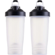 (Black) Plastic Protein Shake Bottle For Meal Replacement Shakes & Smoothies, Beverages, Mixing Salad Dressing