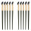 10pcs Half Fan Nose Shadow Brush Soft Ergonomic Angled Black 1
