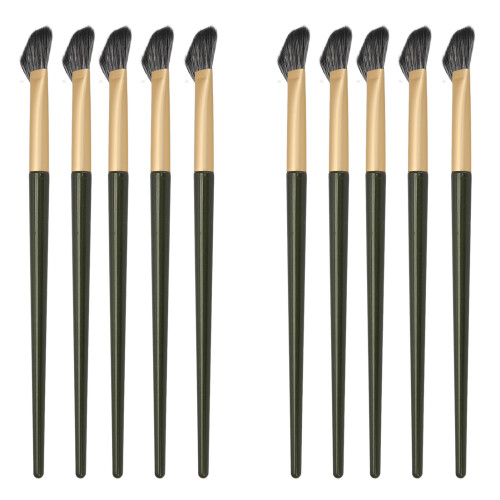 10pcs Half Fan Nose Shadow Brush Soft Ergonomic Angled Black