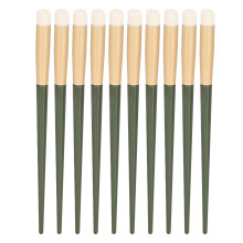 10 Stks Lippen Make-up Kwast Zacht Dik Aluminium Ronder Kop
