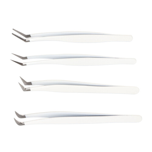 Stainless Steel Eyelash Tweezers Kit with Box 2