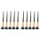 10pcs Half Fan Nose Shadow Brush Soft Ergonomic Angled Black 5