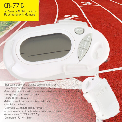 3D Motion Sensor Pedometer 7-Day Step Counter 2